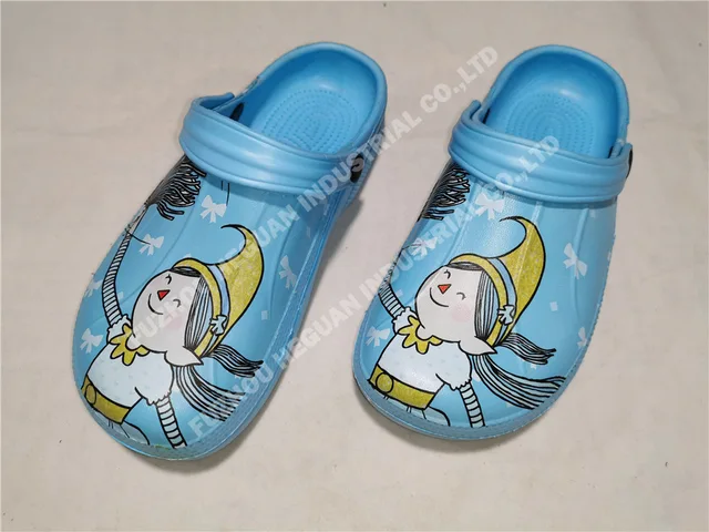 EVA boy garden clogs with transfer printing