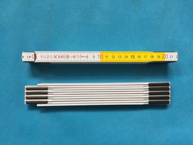 Wood folding ruler