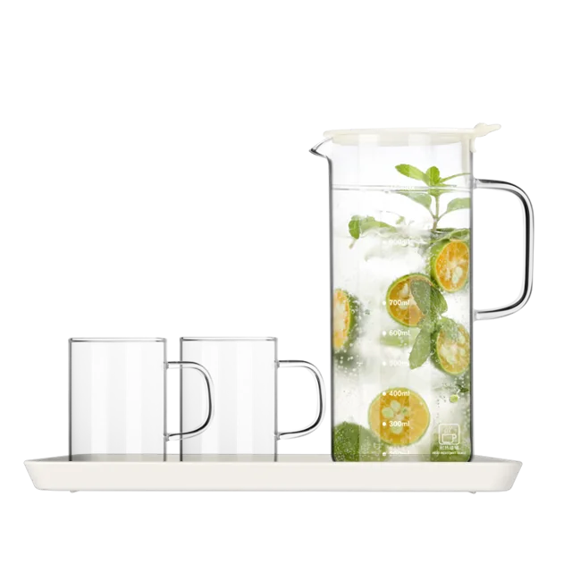 Glass water jug set