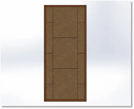 Plant fiber fire door core