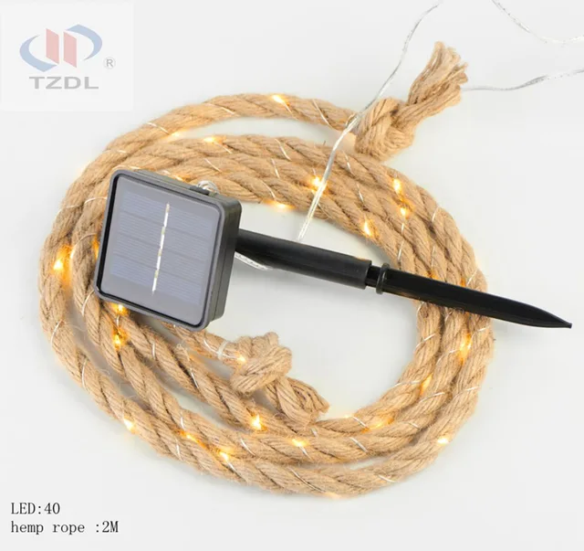 Hemp rope LED light