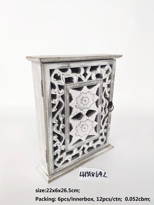 Vintage MDF decorative wall mounted key storage box