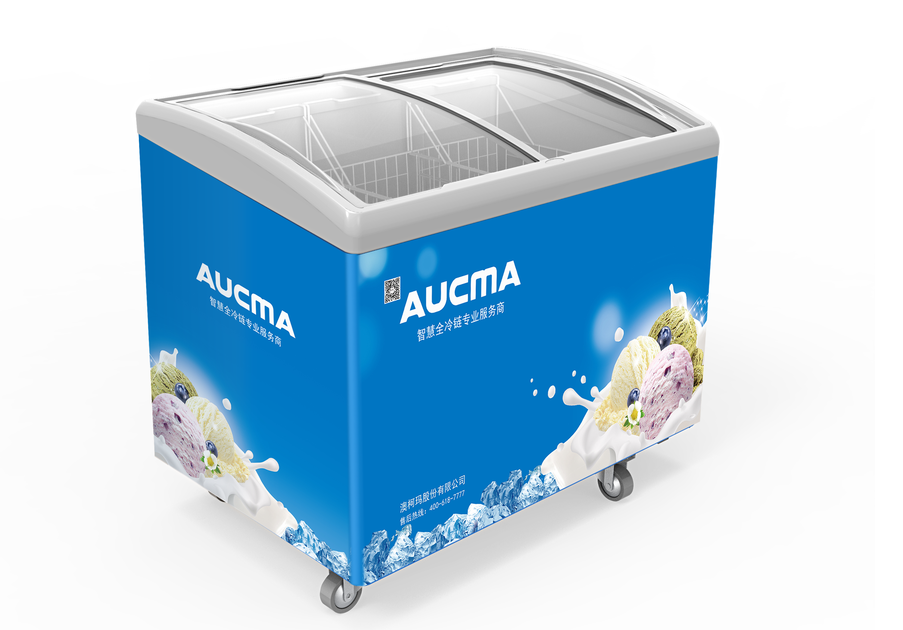 Aucma Curved Door Chest Showcase-Sf280