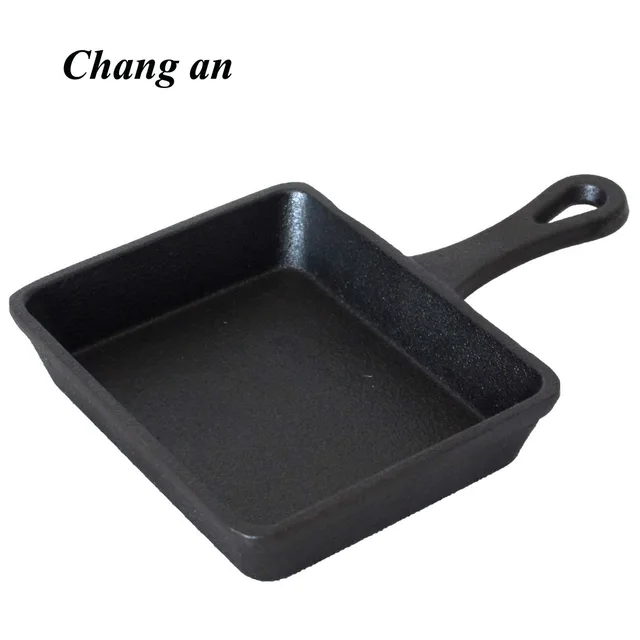 Cast iron square frying pan