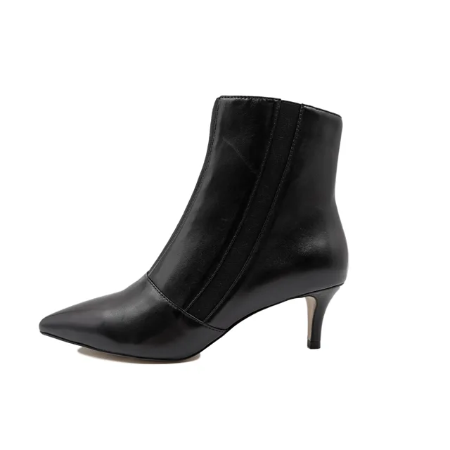 New hot leather ladies low heel comfort boots