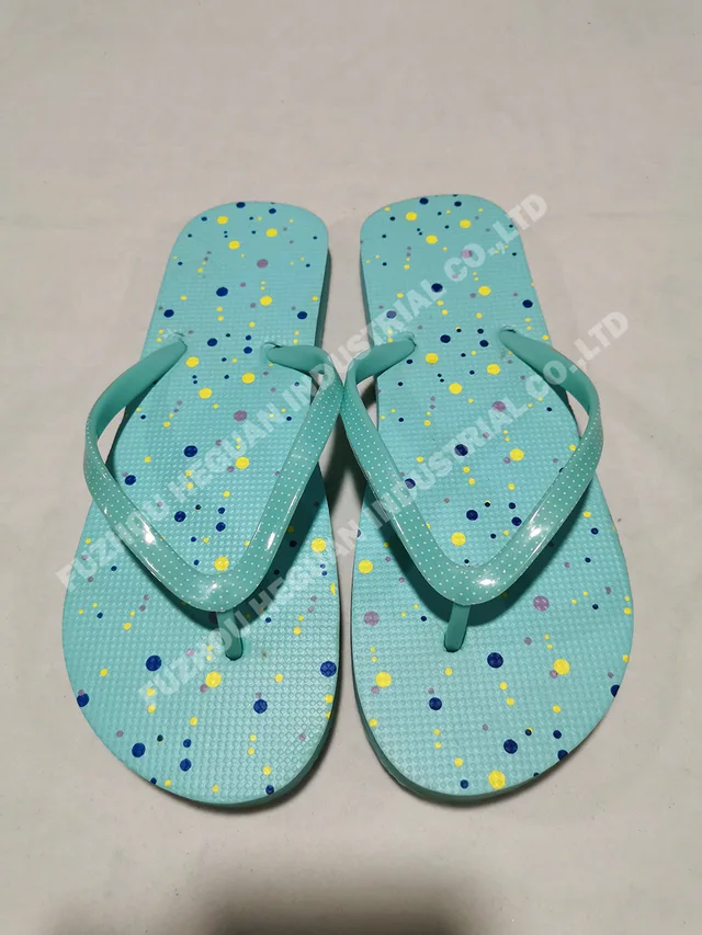 Lady beach flip flops PVC strap