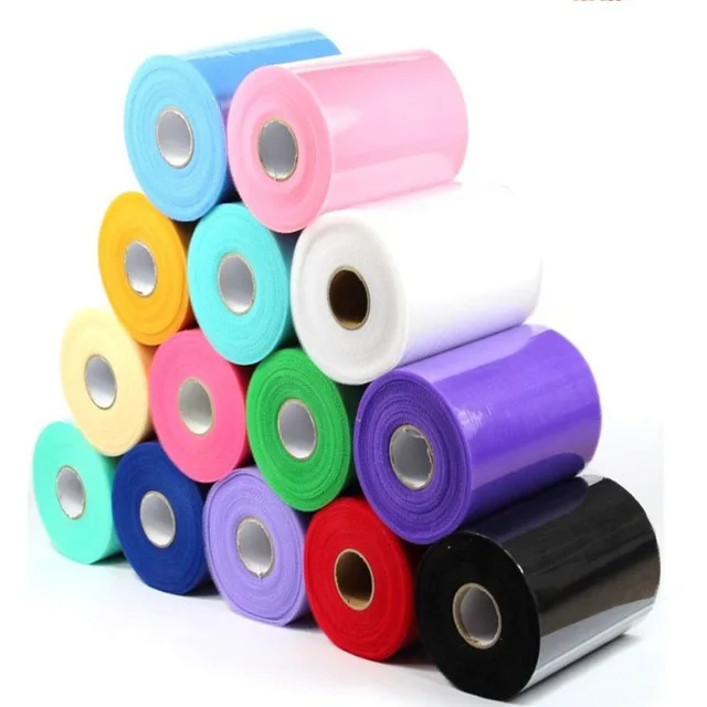 Factory direct sale wholesale6 "x 100 yards tulle fabric bolt for wedding and decoration