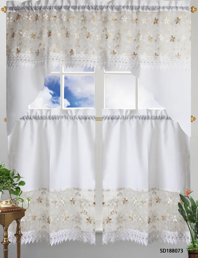 Lace kitchen curtain from manufacturer in Shandong