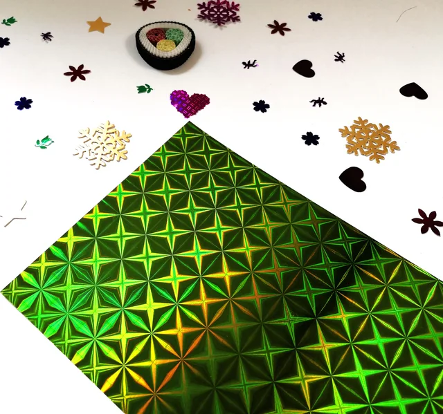 Hologram paper craft holographic paper PET craft paper Laser Pattern paper Hologram cardboard 250g hologram paper