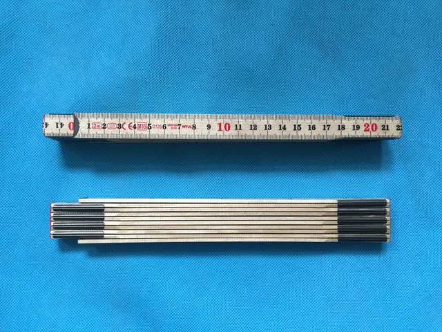 Wood folding ruler