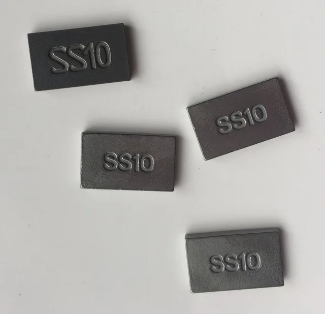 Tungsten carbide brazed SS10 tips