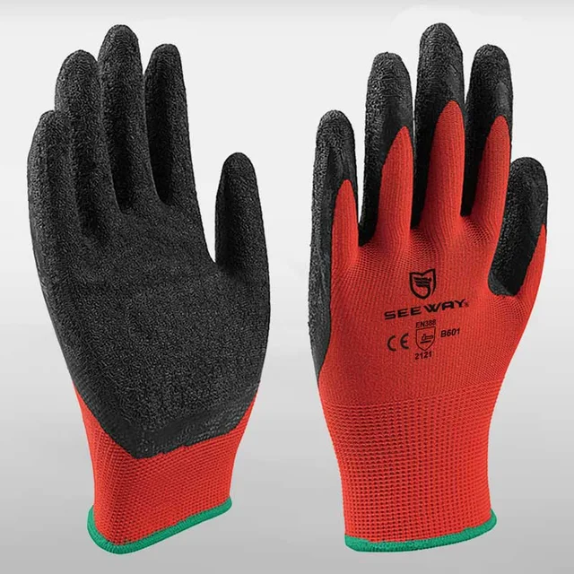 Latex coated gloves