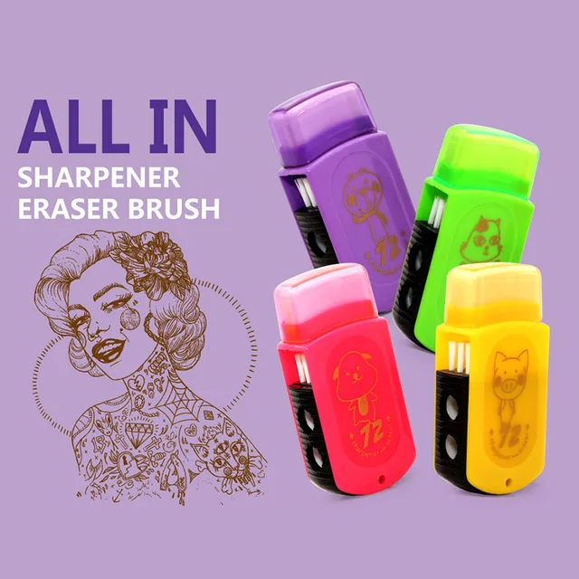 Zd-0072 Sharpener With Bursh And Eraser