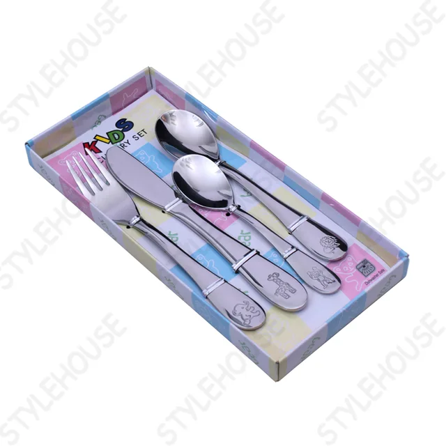 Stainless steel cutlery set for kids / children