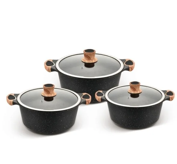 High quality die cast die-cast aluminum cookware shallow casserole set