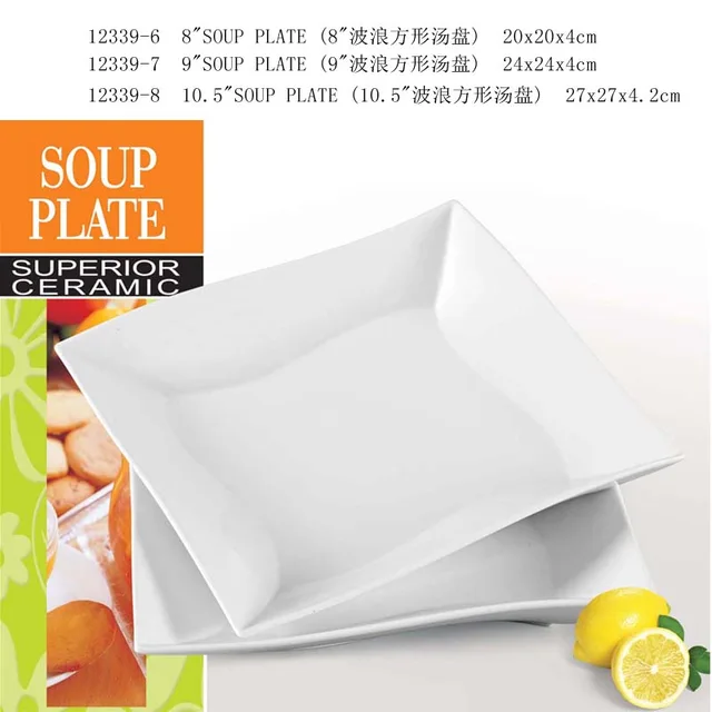 Wave shape soup plate series