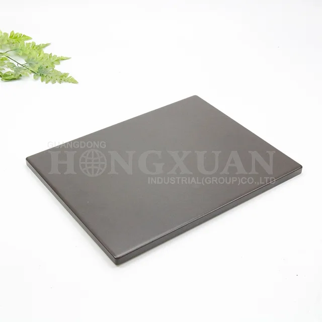 Square Pizza Stone with black glazed