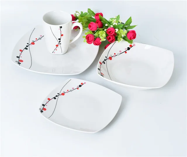 16pcs square dinner set