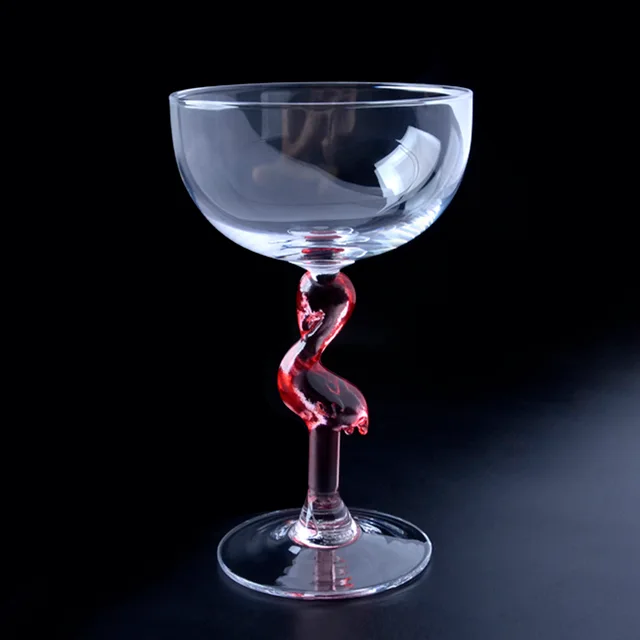 Pink Color Flamingo Glass Magritte