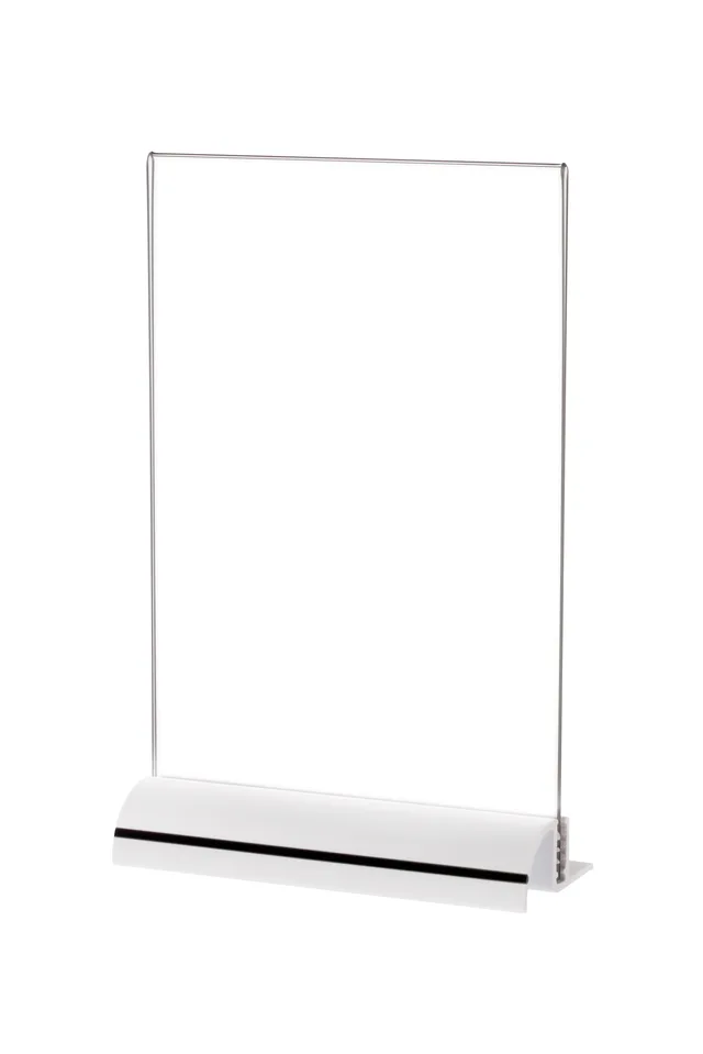 Sign holder with extrustion white baseA4