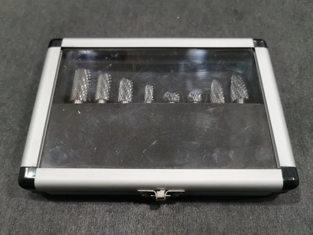 Tungsten carbide burr 8pack aluminium set