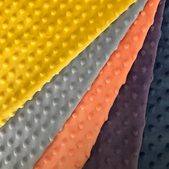 100% Polyester Minky Dot Fabric
