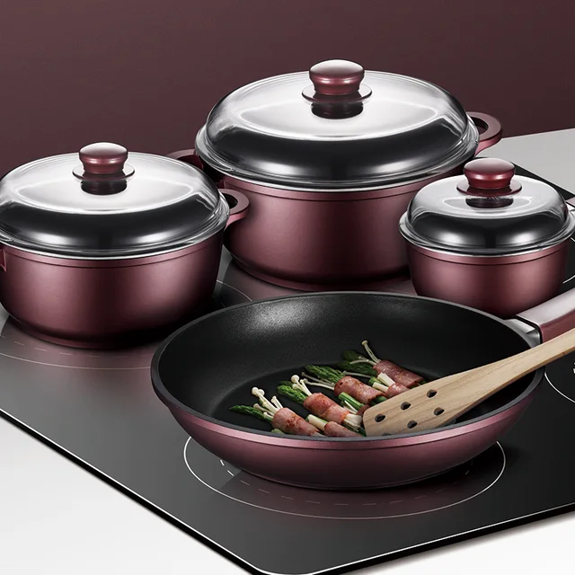 Classic die cast aluminum 7pcs cookware set