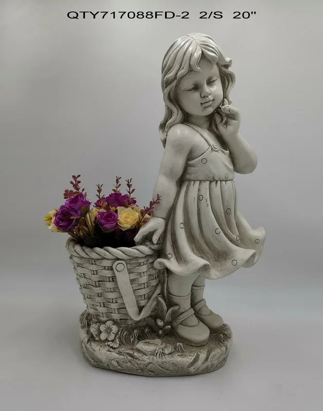 Garden kids with flower pot