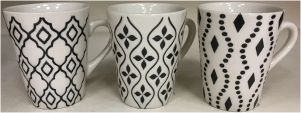 90cc Coffee Mug With Embossed Color Glaze New Bone China