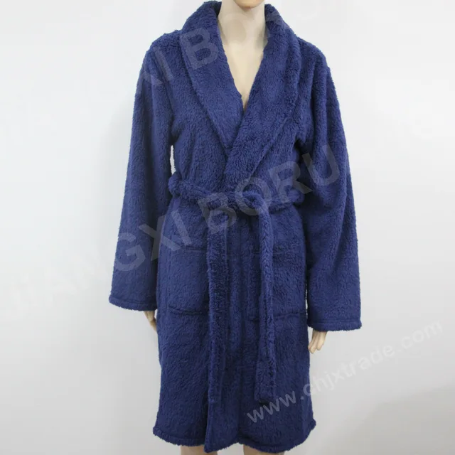 Womens 100%polyester Long Coral Fleece Nightrobe