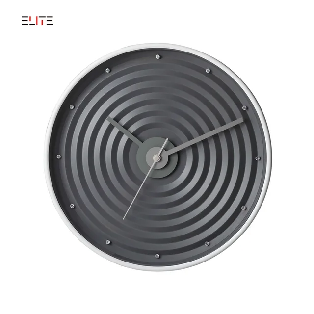 12" metal galaxy wall clock with swirling galaxy 3D dial, 12 stars indicate as hour marks.