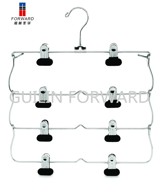 Metal hanger with chrome plated