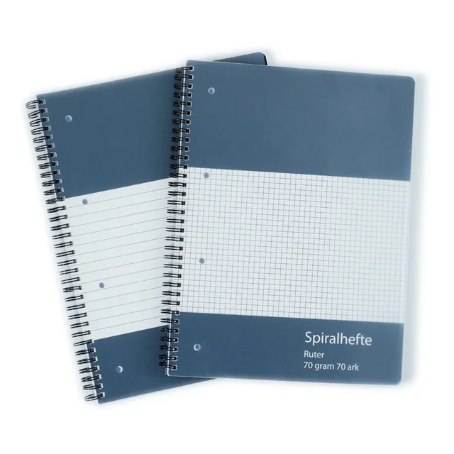 Transparent PP spiral notebook with perforated line and holes