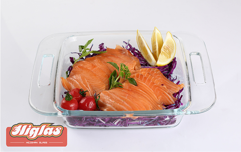 1.8l/3.0l Borosilicate Glass Baking Dish With Hole In Handle