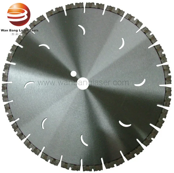 Laser welded diamond saw blade with U turbo shape segments