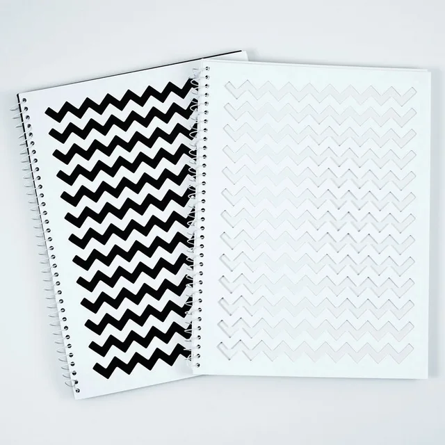 Die-cutting PP cover spiral notebook with perforated line