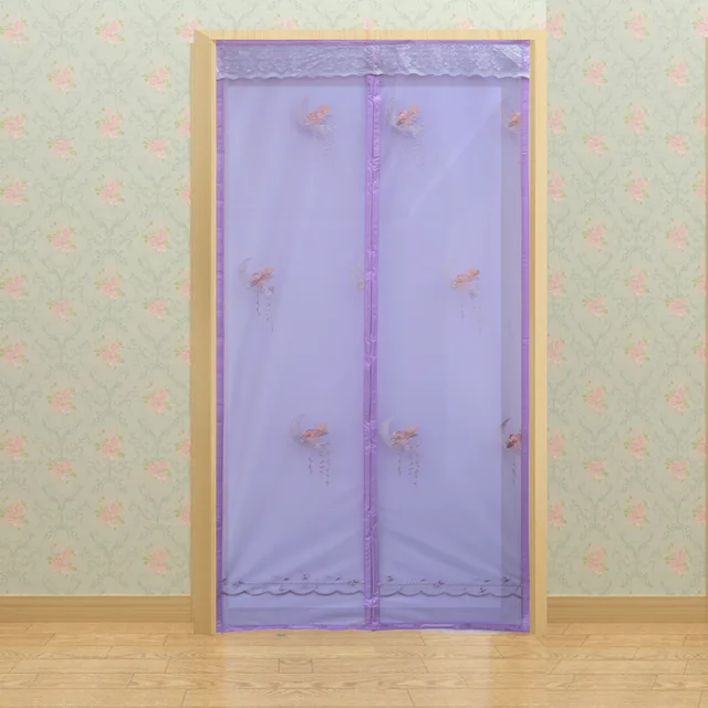 2020 new design embroidery magnetic soft door screen