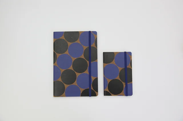 A5/A6 Bonded Leather Notebook Silk Dots