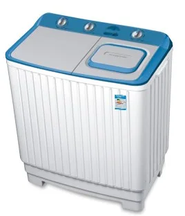 Plastic cover single layer double barrel washing machine