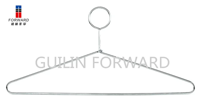 Metal hanger with chrome plated