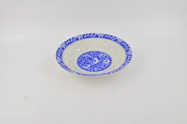 Blue and white porcelain plate