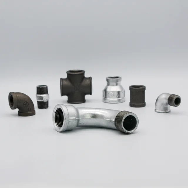 Malleable iron pipe fittings M&F long sweep bends