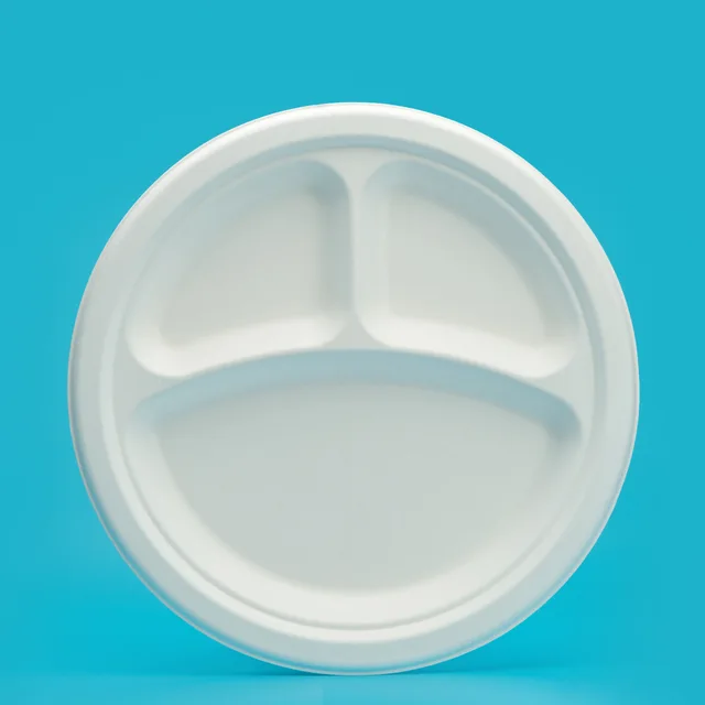10"-3 compt. round plate