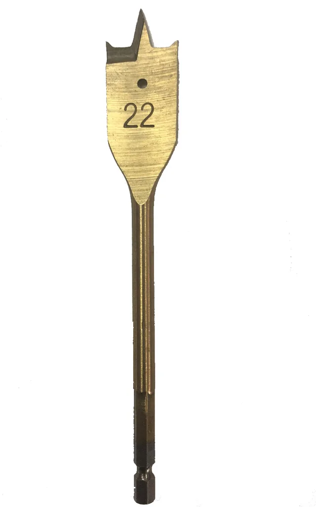 Flat bit for drilling wood