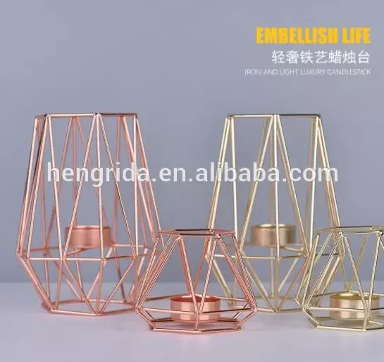 Nordic light luxury iron candlestick candle holder