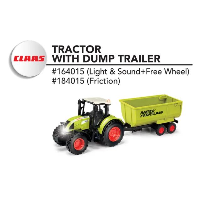 1:32 Claas 540 Tractor with Dump Trailer