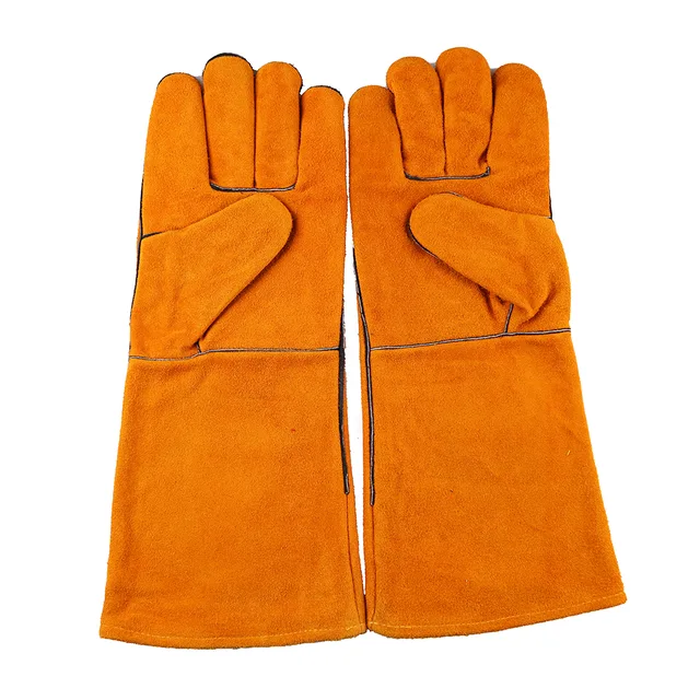 Cow split leather welding glove