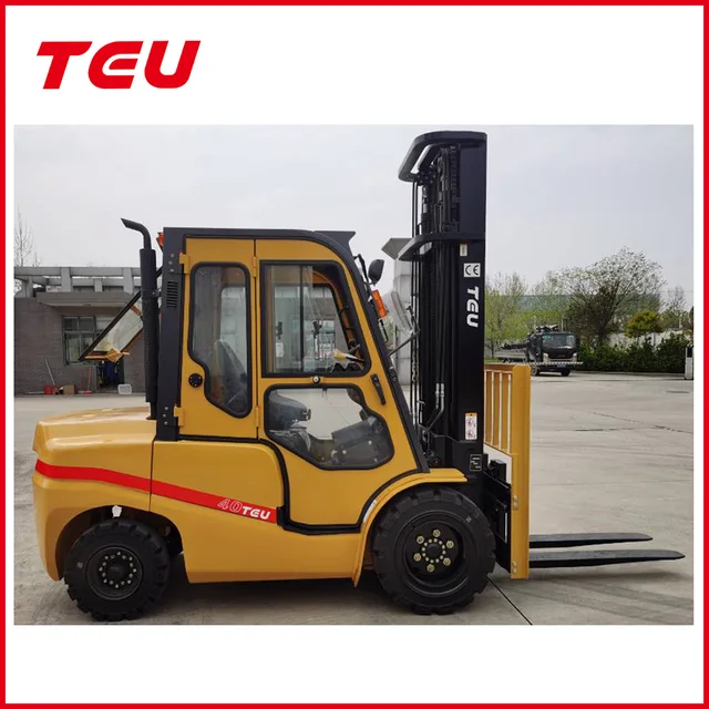 TEU 4ton Diesel forklift with cabin