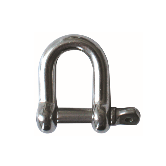 Stainless steel screw pin European type large D shackle, AISI316 or AISI304
