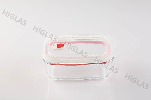 0.83L/0.4L Rect. borosilicate glass air-tight food container with pp lid